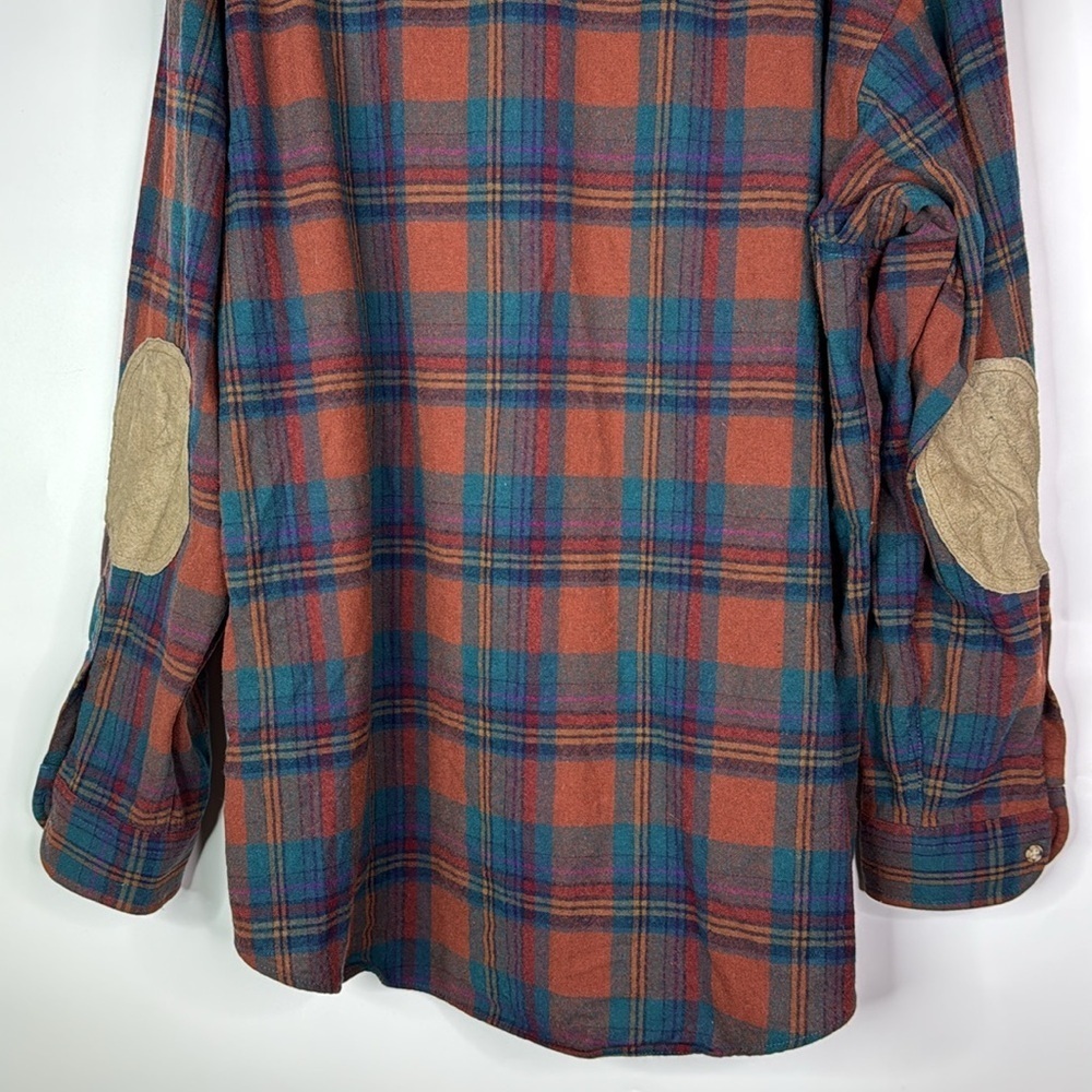 Vintage Pendleton Blue Plaid Wool Button Down Long Sleeve Shirt Large - Picture 6 of 9